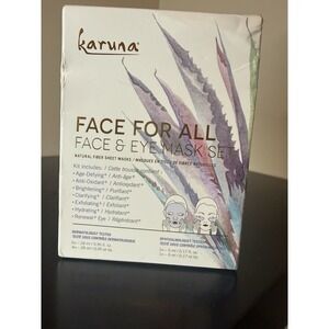 Karuna Face And Eye Mask Set New In Box Sealed.   Set Includes 6 Masks 1 Eye Set